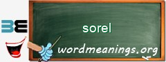 WordMeaning blackboard for sorel